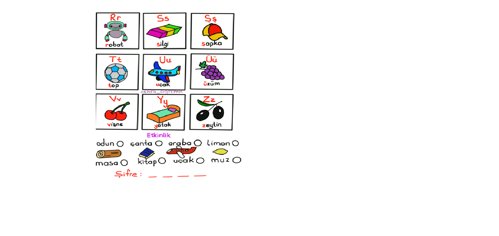 Alfabe ve Şifreli Etkinlikler